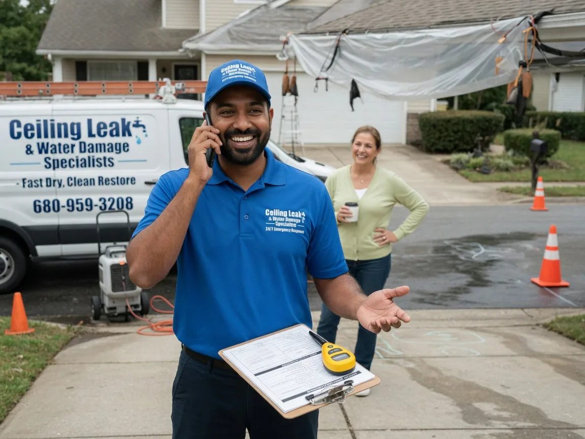 Ceiling Leak Cleanup Mikana, WI FAQs